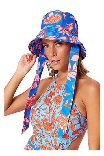 Hat - Blue - Beachwear, Bonnet,