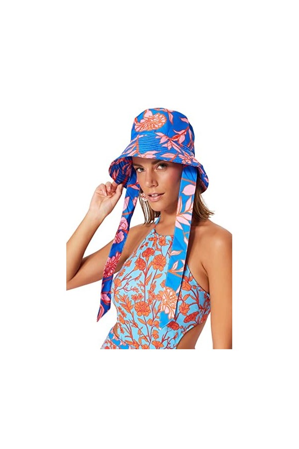 Hat - Blue - Beachwear, Bonnet,