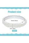 PLIGREAT 2 Pcs Perle Chapeau Bandes pour Femmes Chapeau de Soleil Belle Perle Blanche Chapeau Ceinture Panama Chapeau de Pail