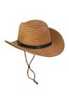 Xiuyer Chapeau Cowboy Western Femme Chapeau de Paille Adulte Unisexe Chapeau de Soleil Homme Pliable Anti-UV Large Bord
