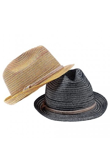 HunterBee Lot de 1/2/6 Chapeaux Fedora dété en Maille pour Femme Chapeau Trilby Panama Cool Respirant Chapeau de Plage pour 
