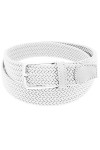 Charmoni - Sienna - Ceinture femme tressée - élastique et cuir synthétique - boucle en acier argenté - hauteur 3 cm - 90/105 