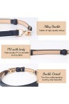 NOKDAL 4pièces Ceinture Fine Femme Cuir Noir Blanche Marron Belt Ceinture Fin Faux Cuir avec boucle Décoration Ceinture pour 