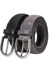 RBOCOTT Ceinture en Tissu Élastique,Ceintures Élastiques Tressées,Ceinture Tressées Extensible pour Hommes et Femmes,Ceinture