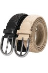 RBOCOTT Ceinture en Tissu Élastique,Ceintures Élastiques Tressées,Ceinture Tressées Extensible pour Hommes et Femmes,Ceinture