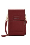 FORRICA Sac Téléphone Portable Femme Écran Tactile Fente Cartes Petit Sac à Bandoulière pour Femme Portefeuille Fille Pochett
