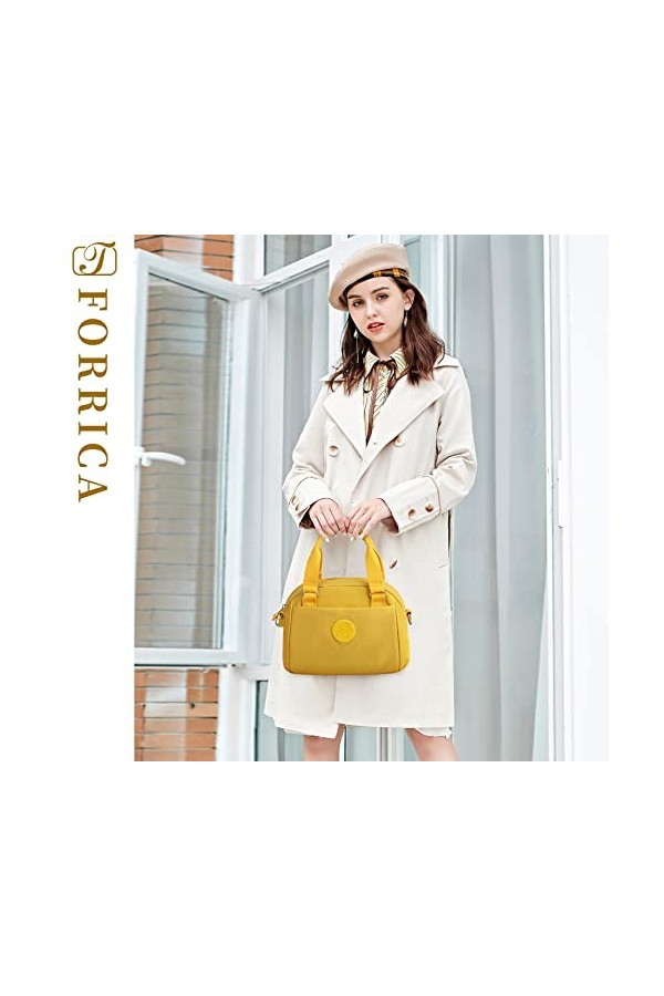 FORRICA Sac à Main Femmes Sacs à Bandoulière Mode Portable Sac Dépaule Petit Imperméable Dames Sacoche pour Shopping Voyage 