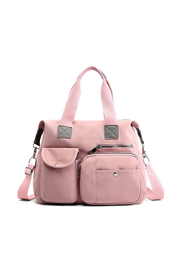 FORRICA Sac à Main Femmes Sacs à Bandoulière Grande Sac Dépaule Imperméable Tissu Oxford Dames Sac Cabas Multi Poches Sacoch