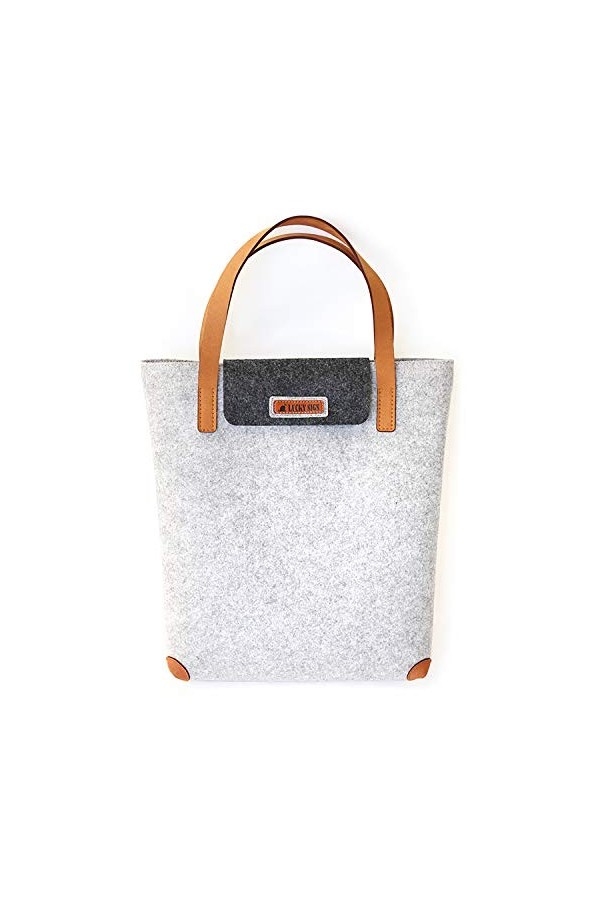 Lucky Sign Sacs Fourre Tout,Sacs Shopper Femmes Feutre Gris