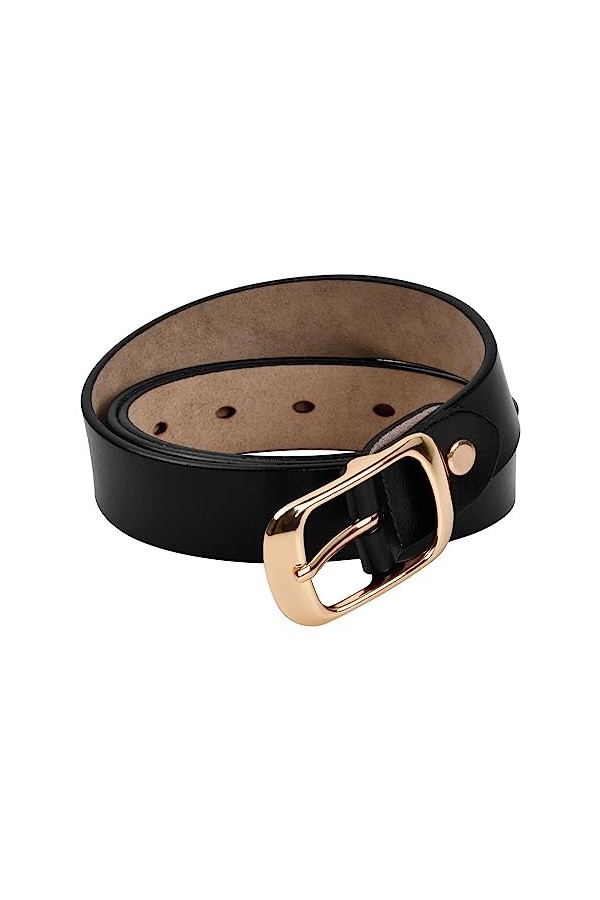 Hoxfly Femmes En Cuir Ceinture, Ceinture Boucle Cuir Casual, Ceinture de Cuir Veritable Mode, Ceinture Pantalon Classique Vin