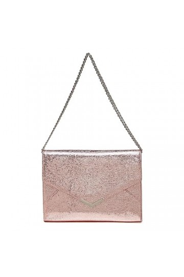 Miss Lulu Femme Pochette et Clutch Sac de Soirée à Paillettes avec Chaîne Argentée Sac à Bandoulière pour Mariage Party