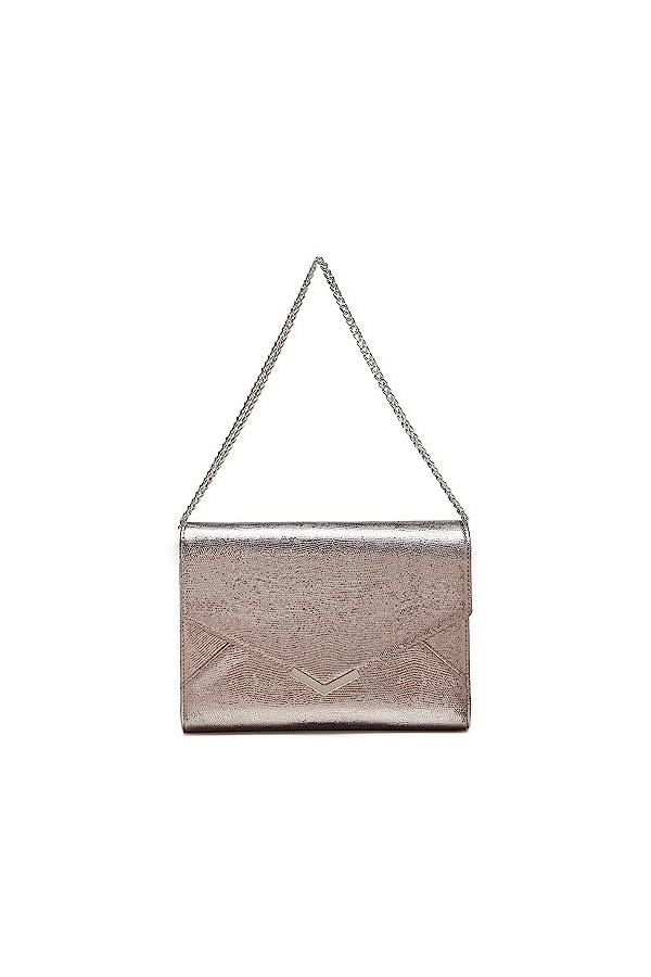 Miss Lulu Femme Pochette et Clutch Sac de Soirée à Paillettes avec Chaîne Argentée Sac à Bandoulière pour Mariage Party