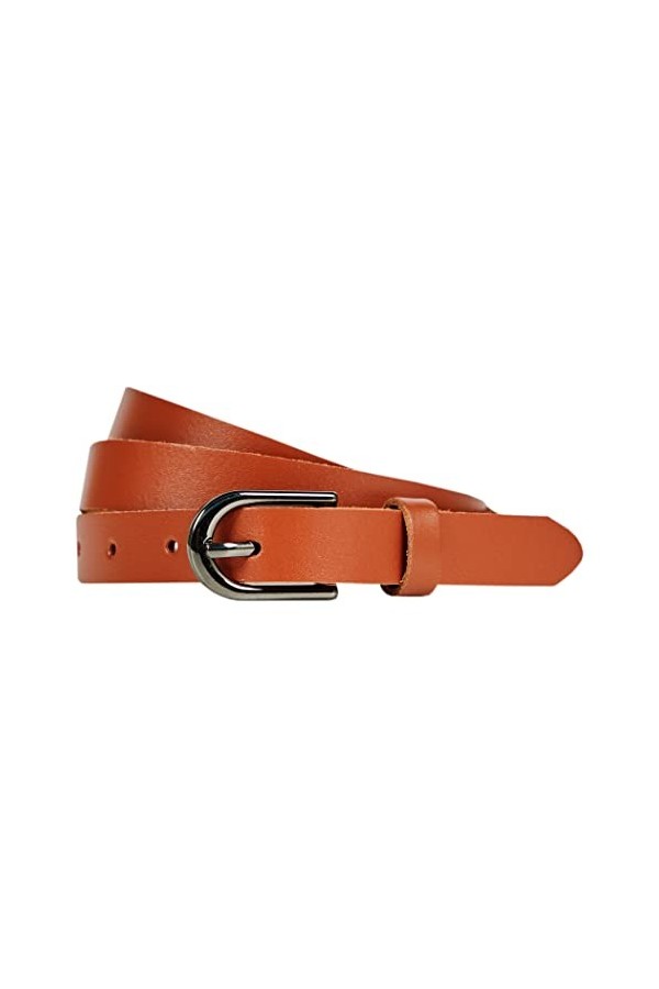 Ceinture en cuir pour femme 2 cm RDS-01, Noir , 115 cm Gesamtlänge 130 cm 