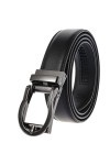 YANYUESHOP Ceintures Hommes à Cliquet Réglable Ceinture en Cuir Classique Design dentreprise Boucle en Alliage Automatique C