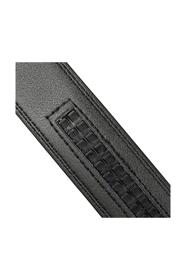 YANYUESHOP Ceintures Hommes à Cliquet Réglable Ceinture en Cuir Classique Design dentreprise Boucle en Alliage Automatique C