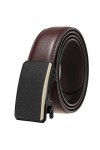 YANYUESHOP Ceinture en Cuir pour Hommes Business Ceinture à Cliquet en Cuir Formel Boucle Automatique en métal pour Homme Co
