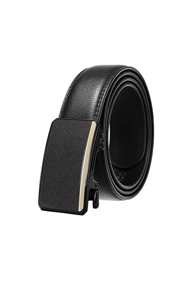 YANYUESHOP Ceinture en Cuir pour Homme Ceinture à Cliquet en Cuir Formel daffaires Boucle Automatique en métal pour Homme C
