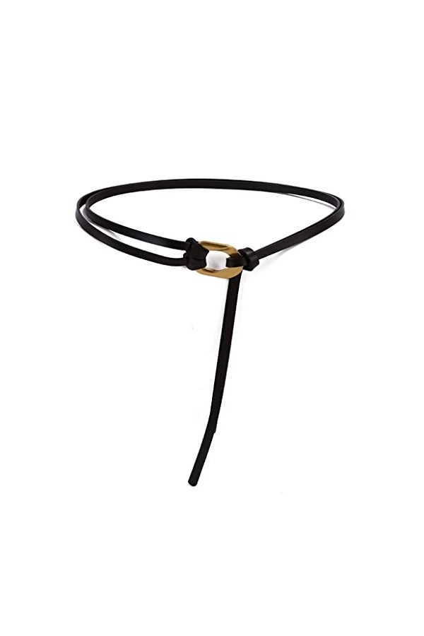 LXXSH Ceinture nouée à boucle for femmes café et étanchéité à la taille noire avec robe accessoires for femmes Color : Coffe