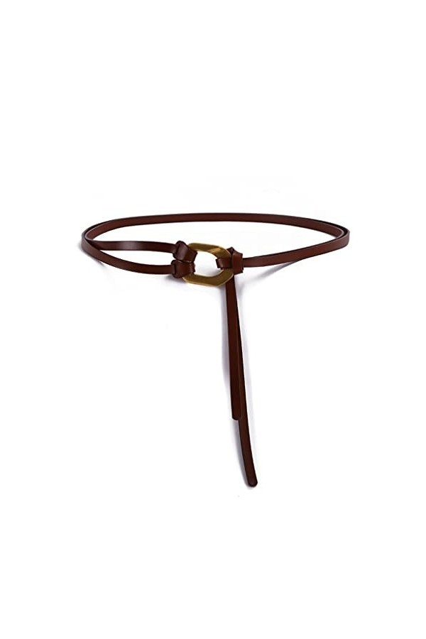 LXXSH Ceinture nouée à boucle for femmes café et étanchéité à la taille noire avec robe accessoires for femmes Color : Coffe