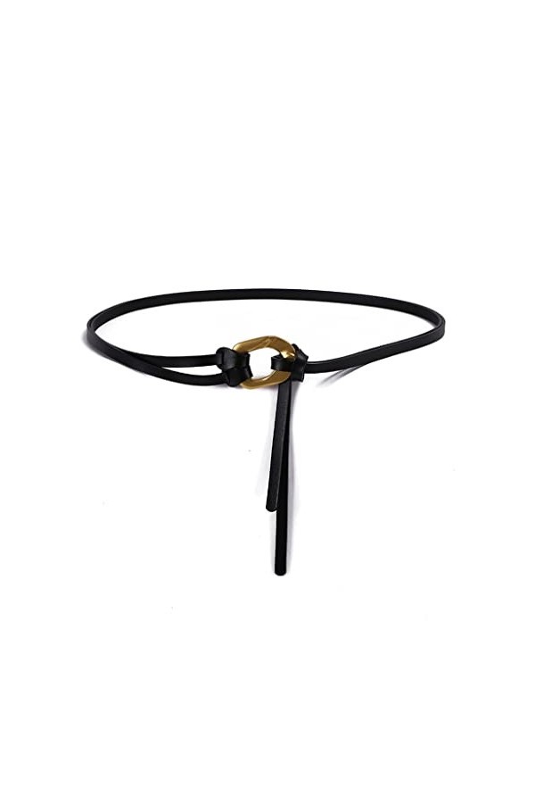 LXXSH Ceinture nouée à boucle for femmes café et étanchéité à la taille noire avec robe accessoires for femmes Color : Coffe