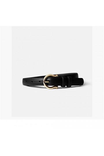 JJZXD Lumière et simple, salée et douce, niche rétro français première couche de la ceinture de vachette de cuir de la ceintu