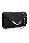 Milky Way Pochette Enveloppe Soirée Sac à Main Mariage En Paillettes Brillan Bandouliere Chic Et Elegant Clutch Argenté Avec 