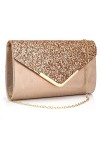 Milky Way Pochette Enveloppe Soirée Sac à Main Mariage En Paillettes Brillan Bandouliere Chic Et Elegant Clutch Argenté Avec 