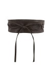 FASHIONGEN - Ceinture Obi pour Femme, Ceinture large Obi, Similicuir de Poylurethanne, haute qualité, MICA - Noir, S-M