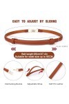 SJBAUTYO 2 Pièces Ceinture Elastique pour Femmes,Ceinture Extensible Vintage avec Boucle Métallisée,pour Robe,Chemises Ceintu