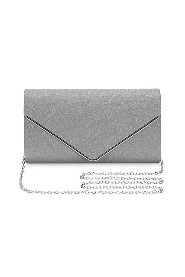 Asvert Pochettes et Clutches Femme, Sac de Soirée, Pochette Doree Mariage, Sac à Main pour Fete, Voyage, Boule Doré 