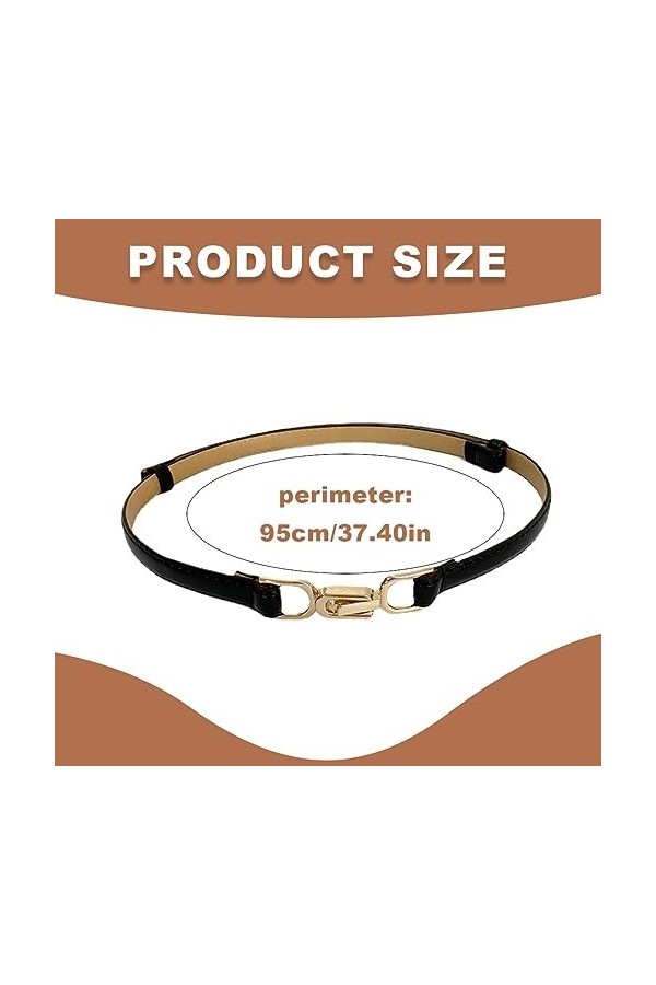 XPEX 4Pcs Ceinture Pour Robe,Ceinture Fine Femme,Ceintures Femme,Ceinture Tresse Elastique Femme,Ceintures Fines Réglables En