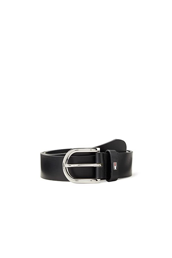 Tommy Hilfiger Ceinture Femme New Danny Belt Ceinture Cuir, Noir Masters Black , 80