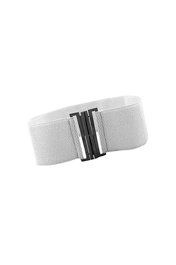 Oyccen Ceinture élastique large pour femme avec boucle en métal, Noir, taille unique