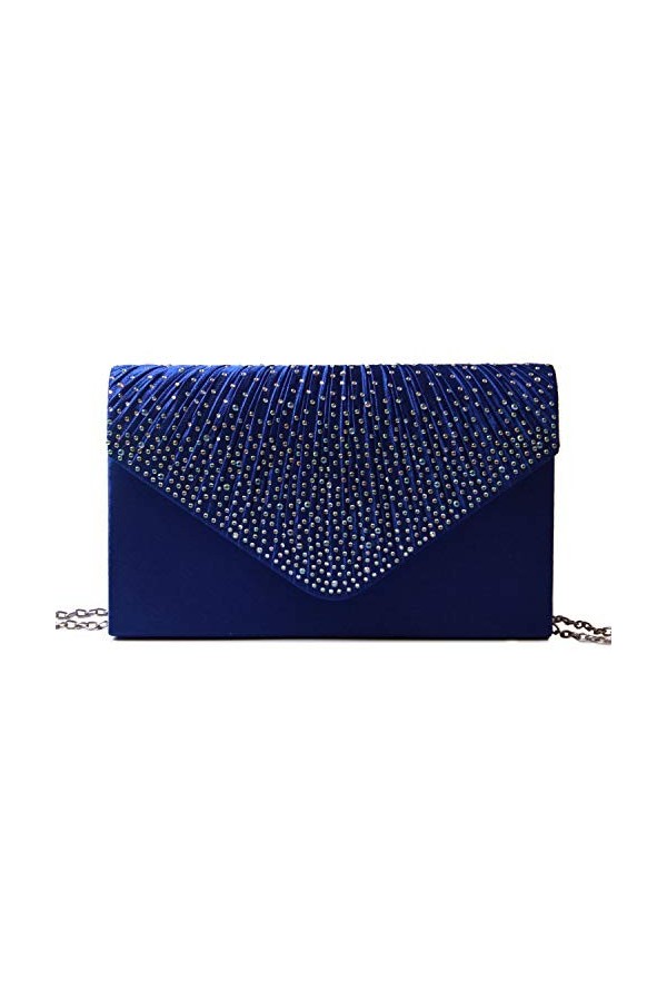 LUI SUI Femmes Pochette Classique Satin Pochette Sac à Main Sacs Paillettes Strass enveloppe soirée mariée Mariage Sac à Main