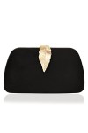 Milisente Pochette et clutches femme suède ceremonie marige sac soiree élégant clutch bag Bleu Marine 