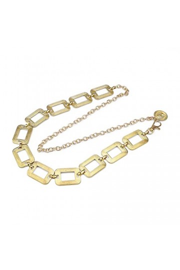 HASLED Ceinture Chaine Dorée Femme, cCeinture Chainette, Chaine de Taille en Métal Ajustable, Ceinture Femme Brillante, Ceint