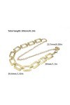 HASLED Ceinture Chaine Dorée Femme, cCeinture Chainette, Chaine de Taille en Métal Ajustable, Ceinture Femme Brillante, Ceint