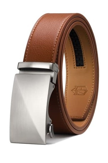 Zitahli Ceinture pour homme, ceinture à cliquet en cuir de qualité supérieure, ceinture coulissante avec boucle automatique r