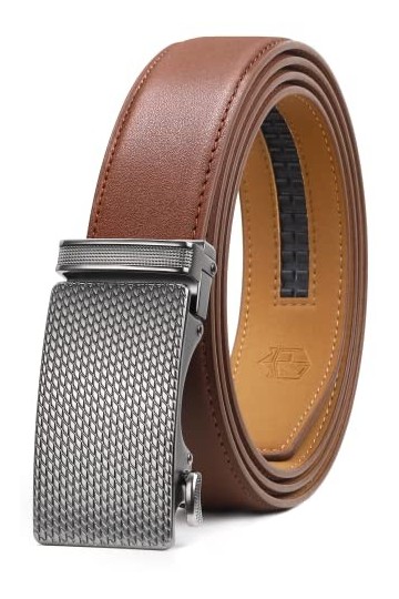 Zitahli Ceinture pour homme, ceinture à cliquet en cuir de qualité supérieure, ceinture coulissante avec boucle automatique r