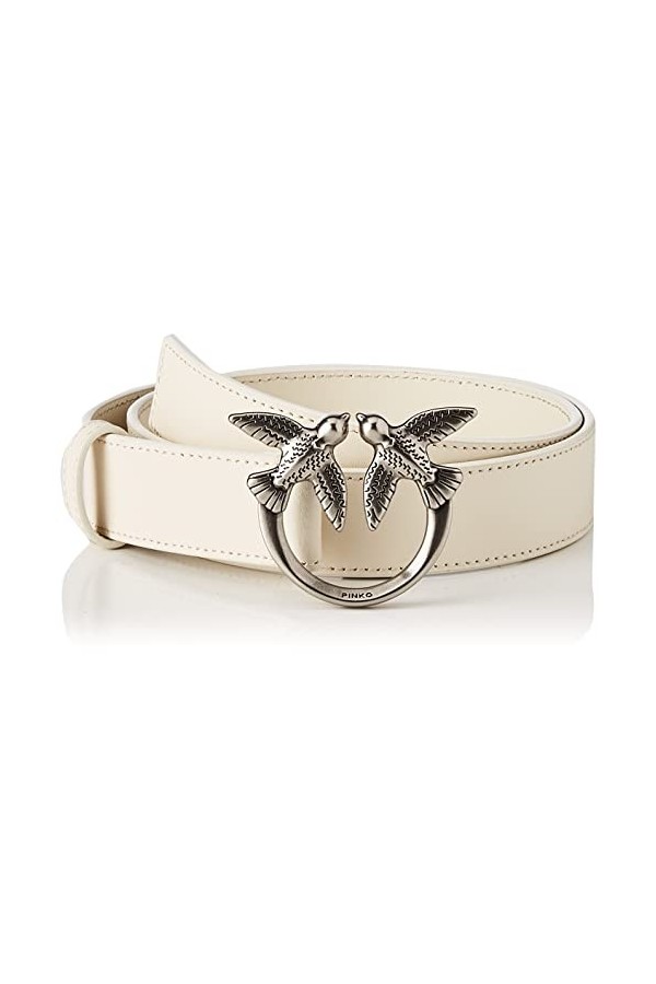 Pinko Love Berry Simply H3 Belt Vis Ceinture, Z99q_Noir-Antique Gold, S Femme