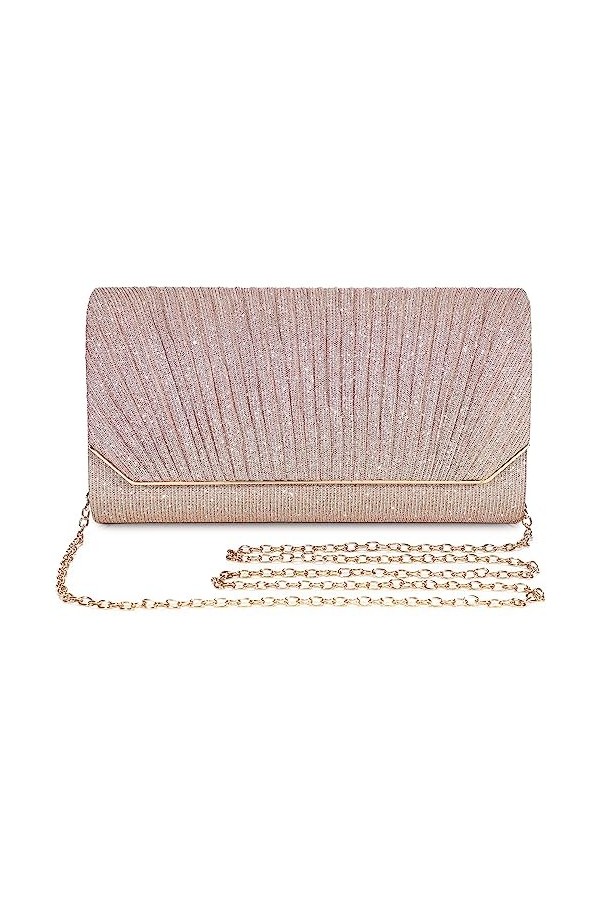 Asvert Pochette Soiree Femme, Pochettes et Clutches Femme, Sac de Soirée, Pochette Sac a Main Femme, Pochette Mariage en Band