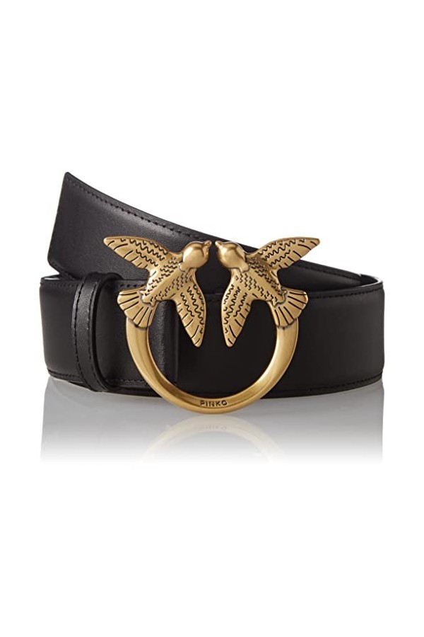 Pinko Love Berry Simply Belt H4 VIT. Ceinture, C03q_Beige G. Maroso-Antique Gold, S Femme