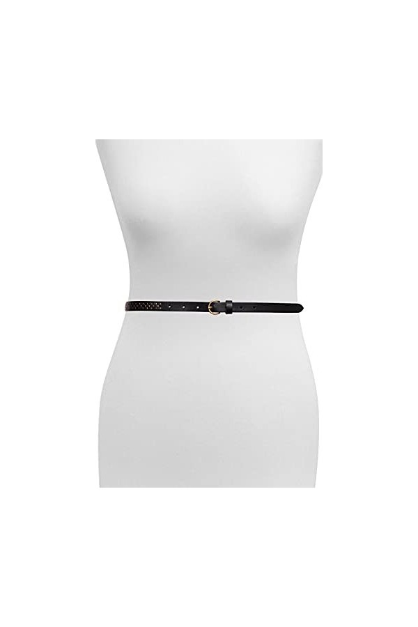 FRYE Womens 18mm Leather Belt Ceinture, Rivets Noirs, L Femme