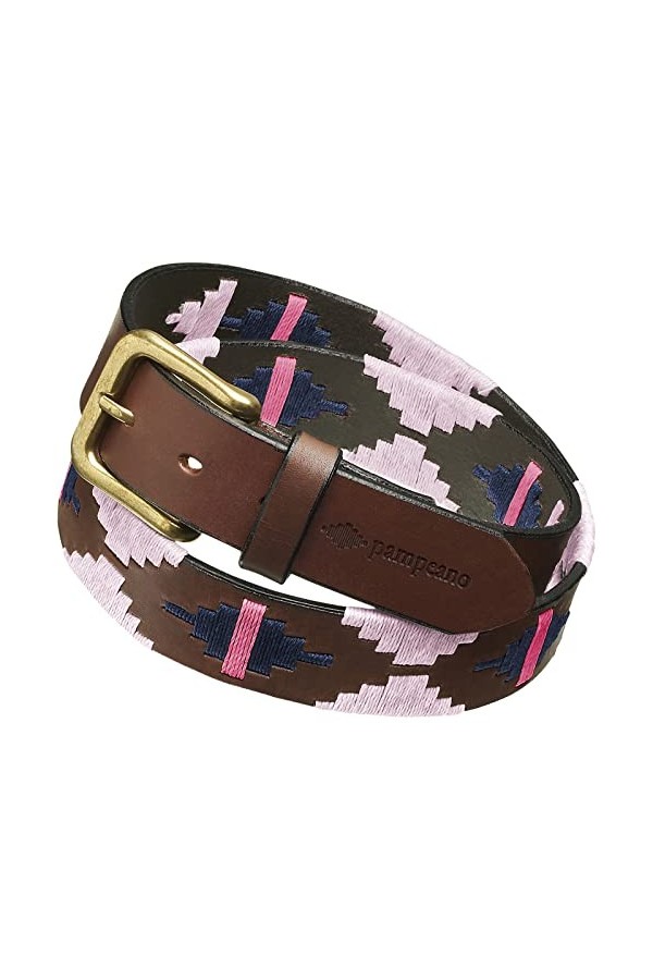 Pampeano | Rosa - Ceintures de polo en cuir argentin fabriquées à la main de qualité supérieure | Ceintures de créateurs unis
