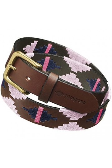 Pampeano | Rosa - Ceintures de polo en cuir argentin fabriquées à la main de qualité supérieure | Ceintures de créateurs unis