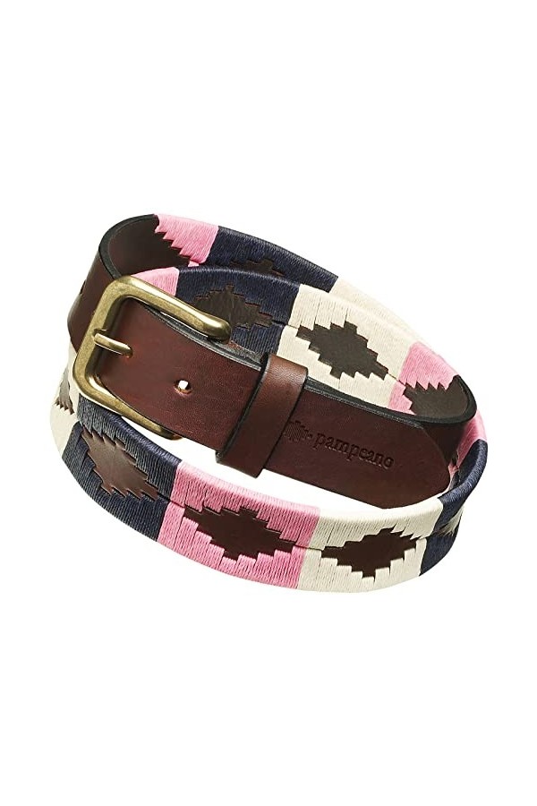 Pampeano | Rosa - Ceintures de polo en cuir argentin fabriquées à la main de qualité supérieure | Ceintures de créateurs unis