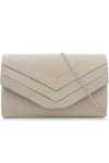 Milisente Femme Pochette En Daim Enveloppe Pochette Classique Sac De Soirée Noir 