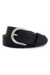 Ceinture fine en cuir pour femme - Noir - 3 cm - Fabriquée en Allemagne - 100 % cuir véritable, Noir, Taille Unique