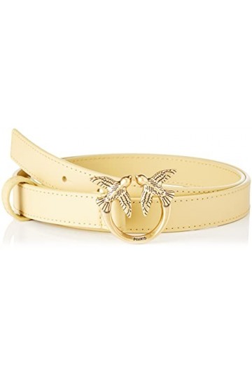 Pinko Love Berry Simply Belt H2 VIT. Ceinture, Z99o_Noir-Old Silver, XS Femme