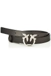 Pinko Love Berry Simply Belt H2 VIT. Ceinture, Z99o_Noir-Old Silver, XS Femme